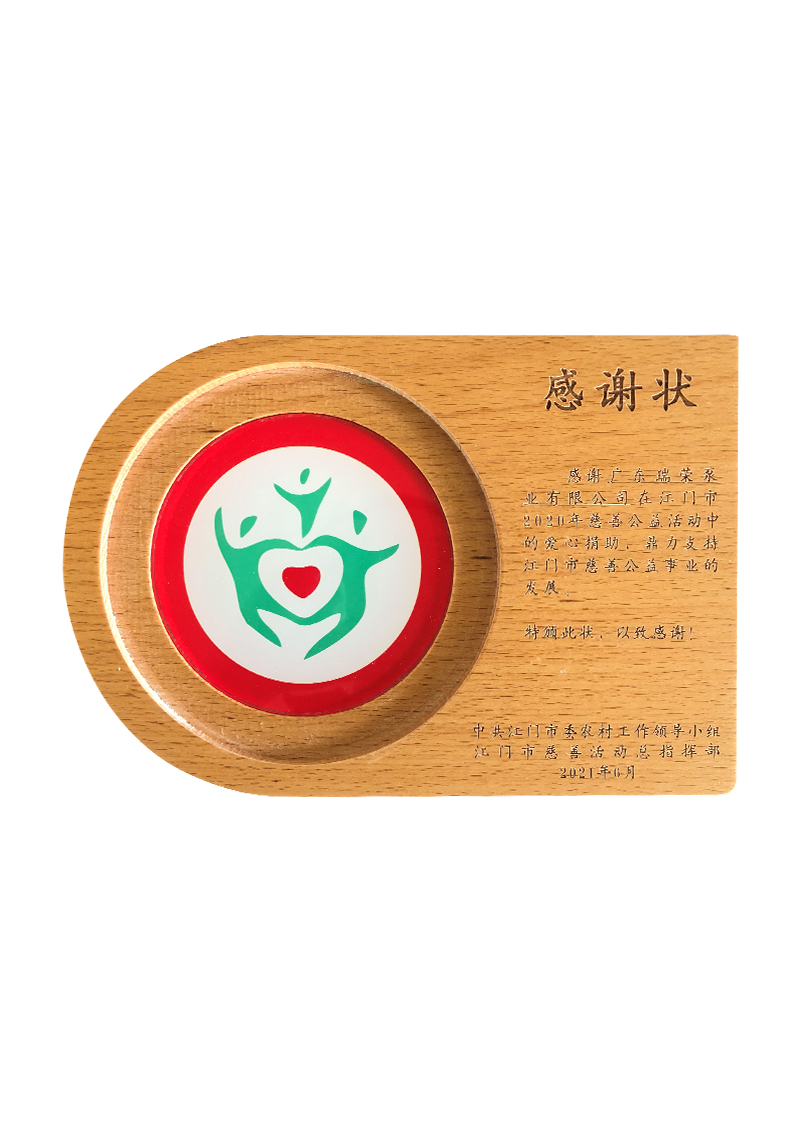 2020年慈善公益愛心捐助感謝狀